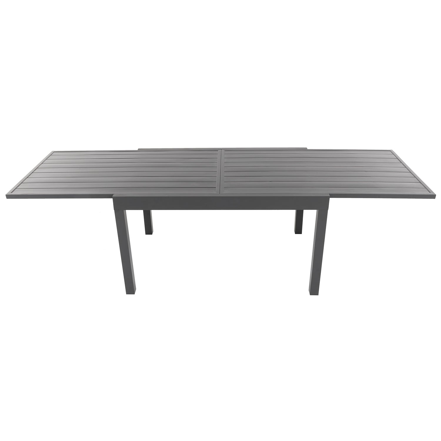 VESTIAMO CASA GIARDINO - Tavolo da giardino allungabile in alluminio Antracite - h75x135/270x90 cm